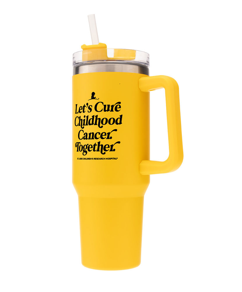 40oz Double Wall Travel Mug with Handle - Yellow